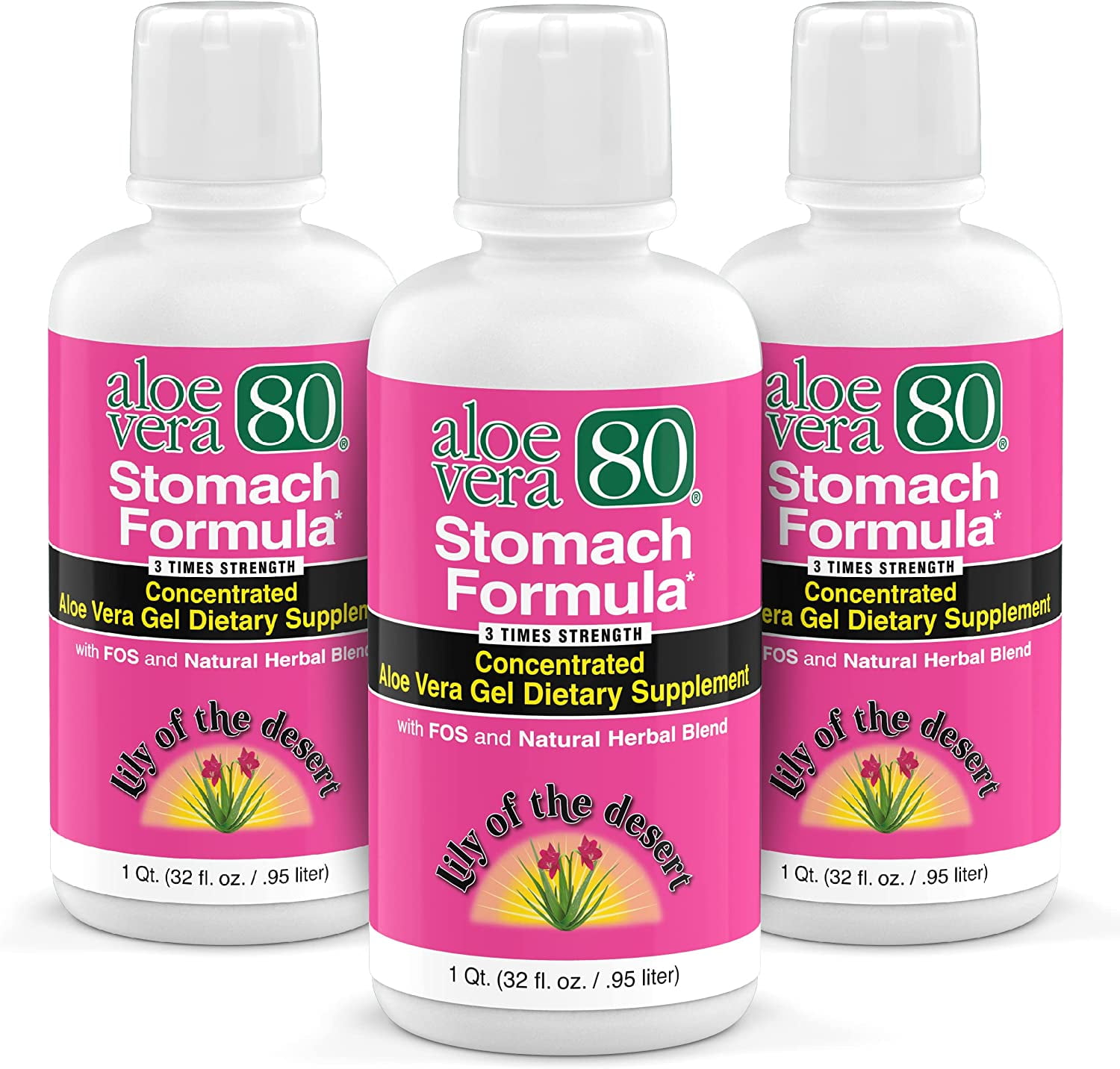 Lily Of The Desert Stomach Formula, Aloe Vera 80 Gel Concentrated