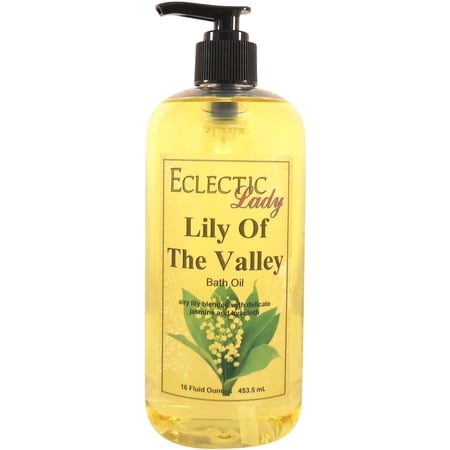 Lily Of The Valley Bath Oil - Scented Body Oil - Relaxing & Moisturizing Bathing Oil - Fragrance Body Oil For Dry & Rough Sensitive Skin - 16 oz
