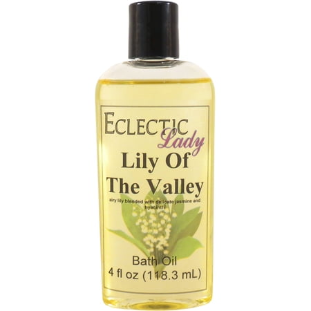 Lily Of The Valley Bath Oil - Scented Body Oil - Relaxing & Moisturizing Bathing Oil - Fragrance Body Oil For Dry & Rough Sensitive Skin - 4 oz