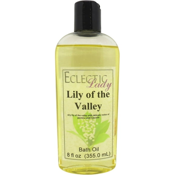 Lily Of The Valley Bath Oil - Scented Body Oil - Relaxing & Moisturizing Bathing Oil - Fragrance Body Oil For Dry & Rough Sensitive Skin - 8 oz