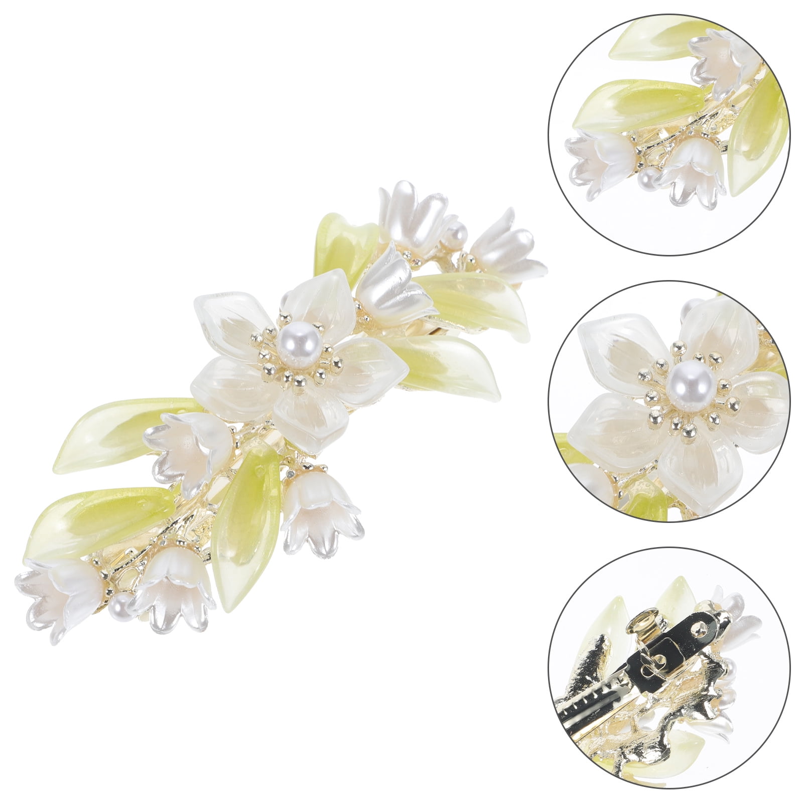 Lily Of The Valley Hair Clip Metal Barrette Women Hair Clamp Spring