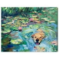 thumbnail image 1 of Lily Pad Dog Rustic Chic Farmhouse Canvas Wall Art by Art Remedy, Gallery Wrapped, 20"x16", 1 of 7