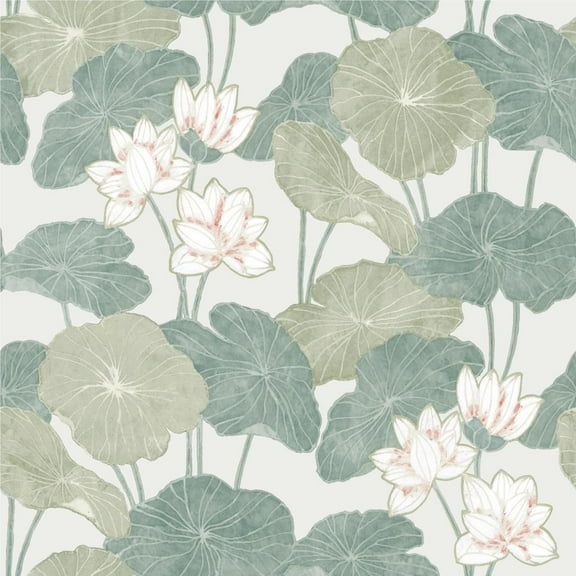 Lily Pad Peel and Stick Wallpaper