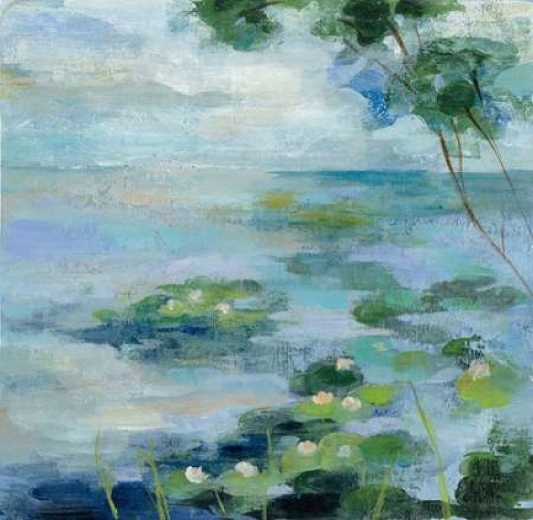 Lily Pond II Canvas Art - Vassileva Silvia (24 x 24)