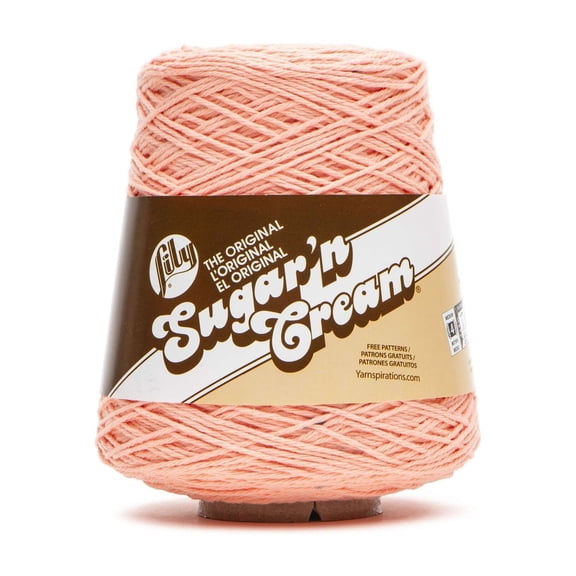Lily Sugar N Cream® Cones™ #4 Worsted (Medium) Cotton Yarn, Coral Rose 14oz/400g 674 Yards