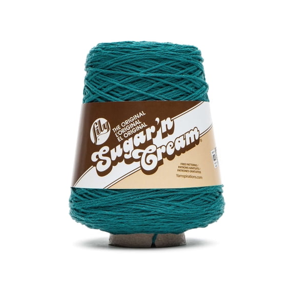 Lily Sugar N Cream® Cones™ #4 Worsted (Medium) Cotton Yarn, Teal 14oz/400g 674 Yards