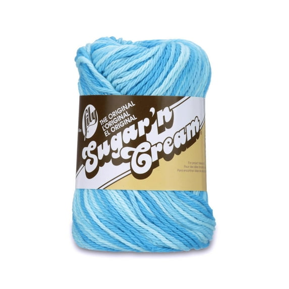 Lily Sugar’N Cream Ombres Yarn (57G/2Oz), Swimming Pool Ombre