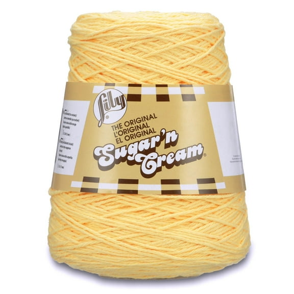 Lily Sugar'n Cream® Cone #4 Medium Cotton Yarn, Yellow 14oz/400g, 706 Yards