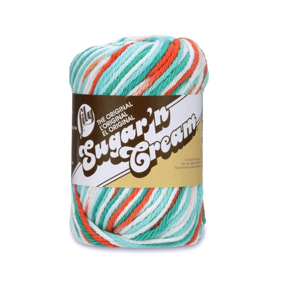 Lily Sugar’n Cream Ombres Yarn, (57g/2oz), Ahoy Ombre