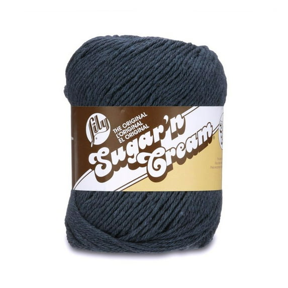 Lily Sugar'n Cream Super Size 4 Medium Cotton Yarn, Indigo 4oz/113g, 200 Yards