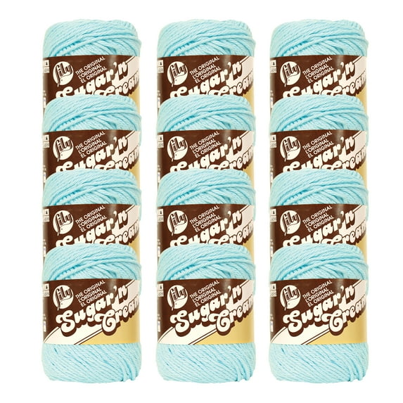 Lily Sugar'n Cream® The Original #4 Medium Cotton Yarn, Beach Glass 2.5oz/71g, 120 Yards (12 Pack)