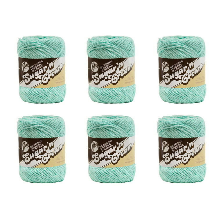 Lily Sugar'n Cream® The Original #4 Medium Cotton Yarn, Beach Glass  2.5oz/71g, 120 Yards (6 Pack) 