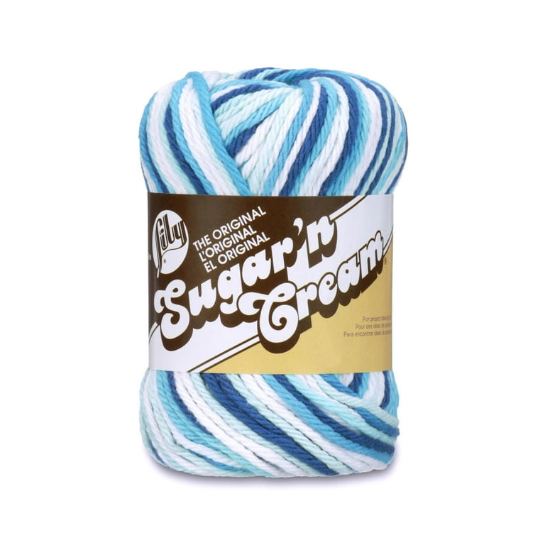 2 Skeins Lily Sugar & Cream Cotton Yarn Thread Mod Ombre 4 oz