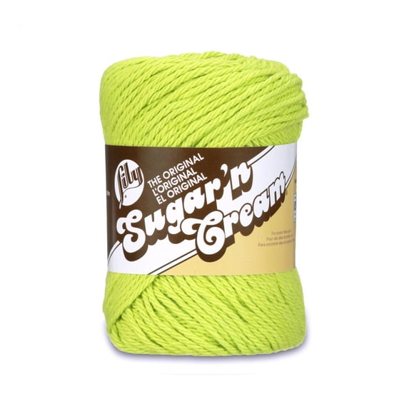 Lily Sugar'n Cream The Original Yarn, Hot Green, 2.5oz(71g), Medium, Cotton