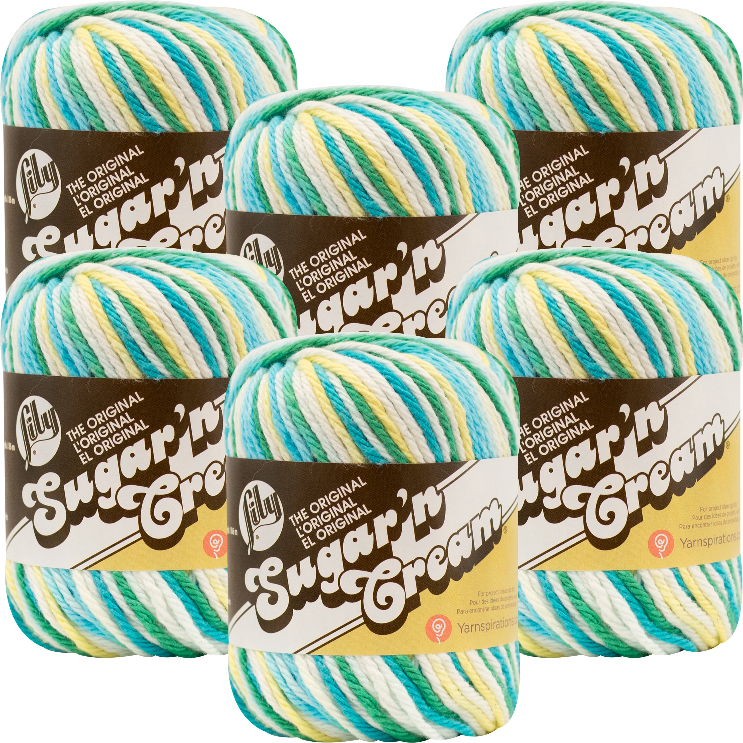 SPINRITE Lily Sugar'n Cream Yarn-Ombres Mod, Multipack Of 6