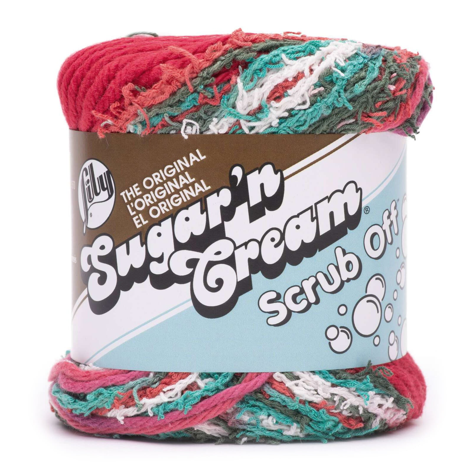 Lily Sugar'n Cream Yarn - Scrub Off-Holly Jolly