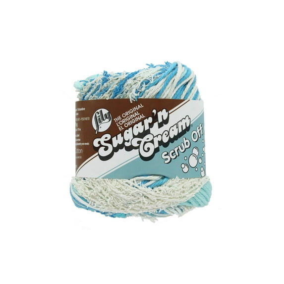 Lily Sugar'n Cream Yarn - Scrub Off-Spring Blue