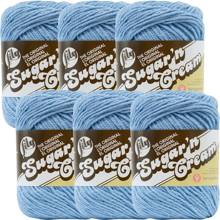 Lily Sugar 'n Cream Yarn Light Blue