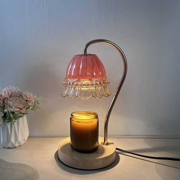 Lily of the Valley Candle Warmer Dimmable 110V US Standard Metal Candle Melter Flameless Candle Warmer Lamp Home Decoration Adjustable Brightness Safe Candle Heating Device