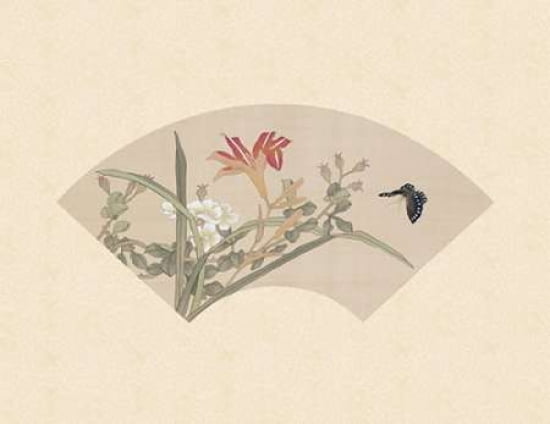 Lily and Butterfly Canvas Art - Unknown (22 x 28)