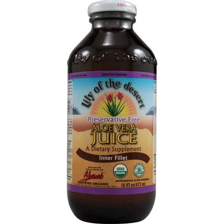 Lily of the Desert Organic Aloe Vera Juice Inner Fillet -- 16 fl oz