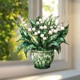 thumbnail image 1 of Lily of the Valley Acrylic Suncatcher Window Hanging Floral Decor May Birth Month Flower Butterfly Lily Lover Gift, 1 of 5