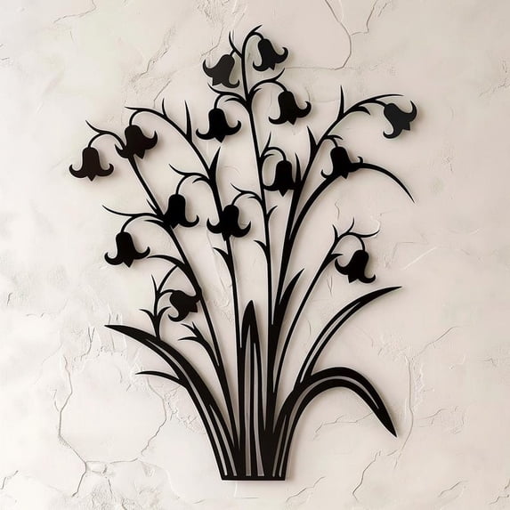 Lily of the Valley Metal Wall Art Sculpture Decorative Floral Wall Decor