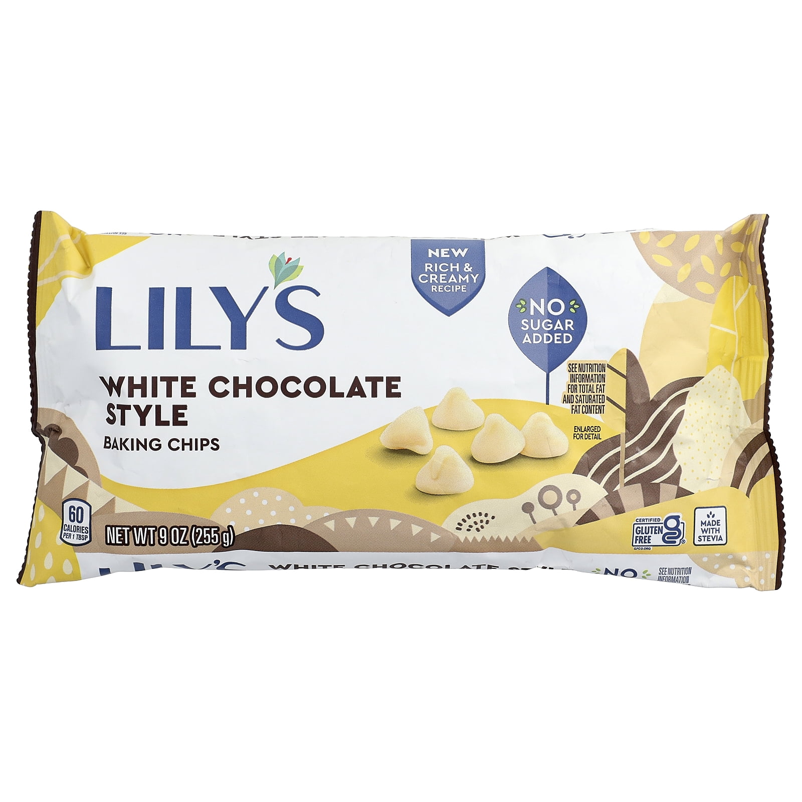 Lily's Chocolate White Chocolate Baking Chips 9 Ounce