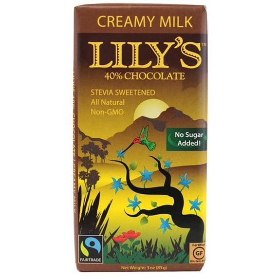 Lily's Creamy Milk Chocolate Bar with Stevia -- 3 oz - 2 pc