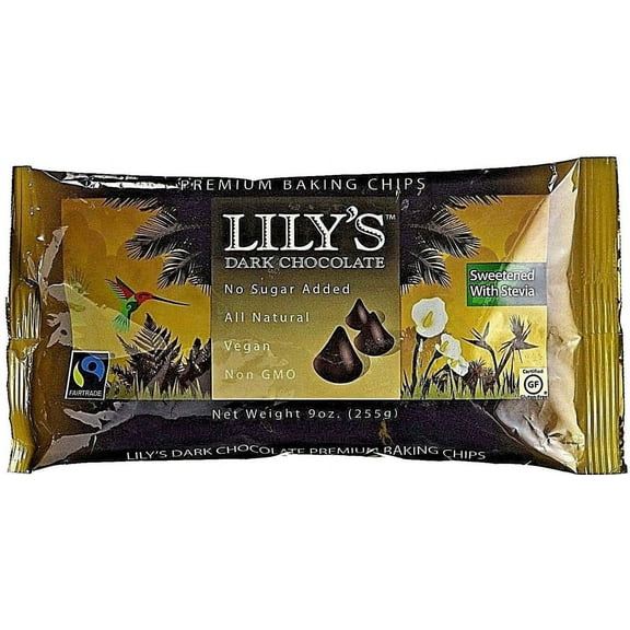 Lily's Dark Chocolate Premium Baking Chips, 9 Ounce