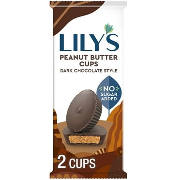 Lily's Dark Chocolate Style Peanut Butter Cups No Sugar Added Sweets, Pack 1.25 oz