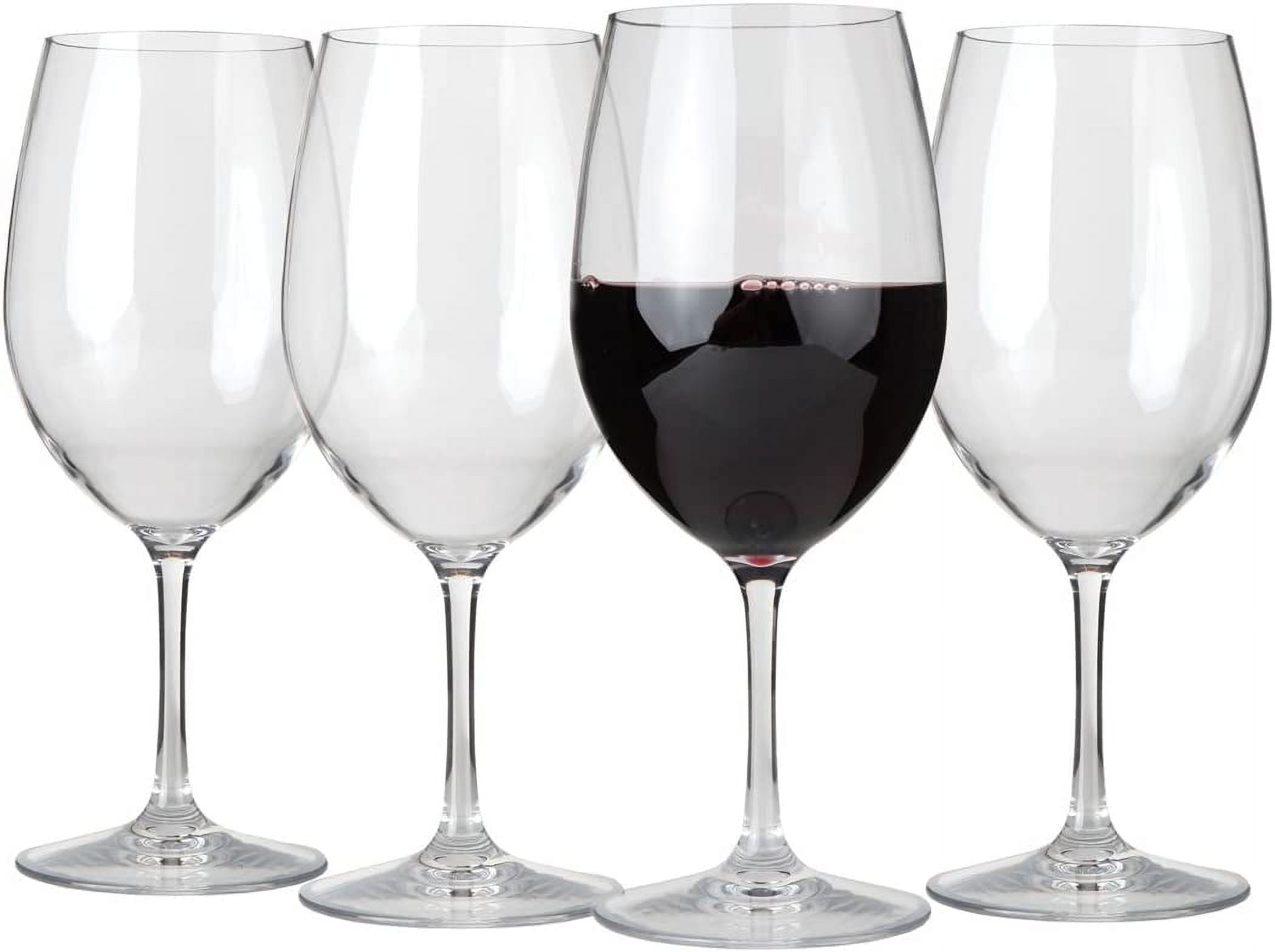 2pcs/4pcs Unbreakable Burgundy Wine Glasses - 12.5 Oz Tritan Plastic  Glassware for Outdoor, Wedding, and Birthday Celebrations