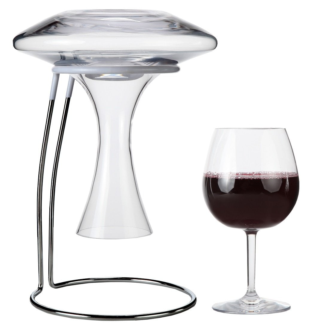 Lily's Home Wine Decanter Drying Stand with Rubber Coated Top, Includes