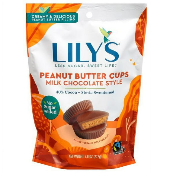 Lilys Peanut Butter Cups Milk Chocolate (9.6oz) NO SUGAR ADDED