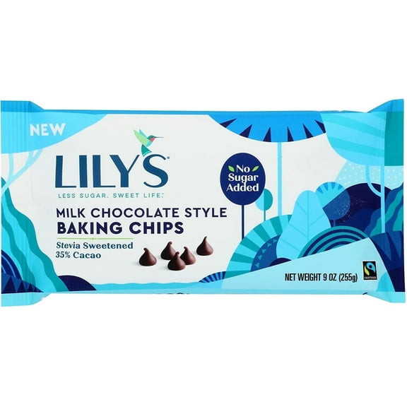 Lily's Milk Chocolate Style Baking Chips 9 oz Pack of 2