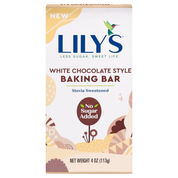 Lily's No Sugar Added White Chocolate-Style Baking Bar - 4 oz (Packaging May Vary)