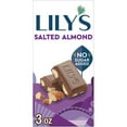 thumbnail image 1 of Lily's Salted Almond Milk Chocolate Style No Sugar Added Sweets, Bar 3 oz, 1 of 9