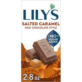 Lily's Salted Caramel Flavored Milk Chocolate Style No Sugar Added Sweets, Bar 2.8 oz