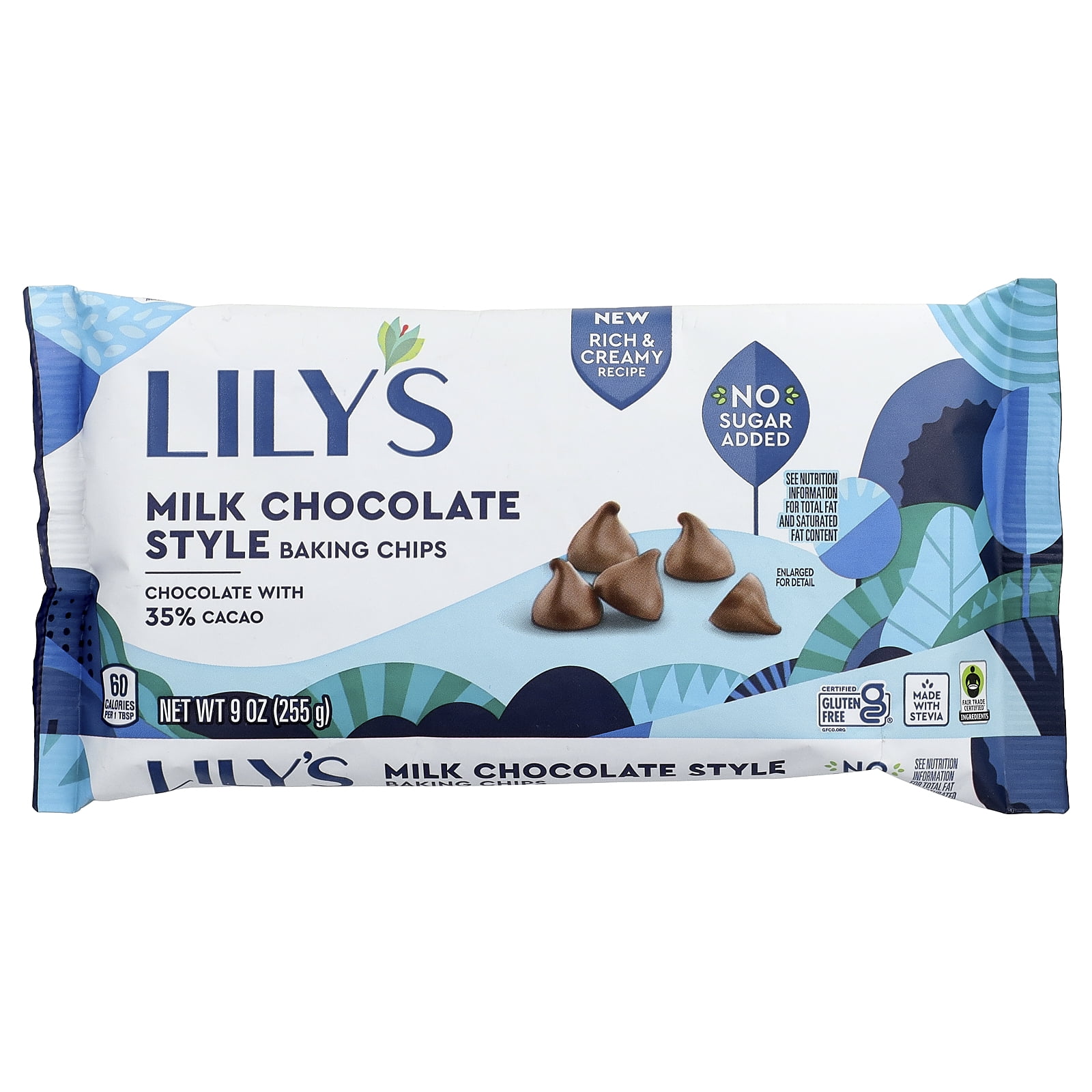Lily's - Stevia Sweetened Baking Chips 32% Cocoa Milk Chocolate - 9 oz.