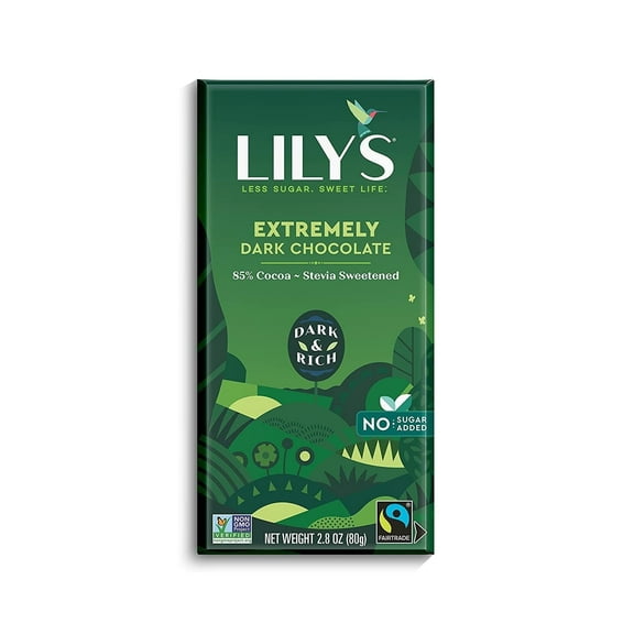 Lily's Sweets 85% Extremely Dark Chocolate Bar 2.8 oz Pack of 3