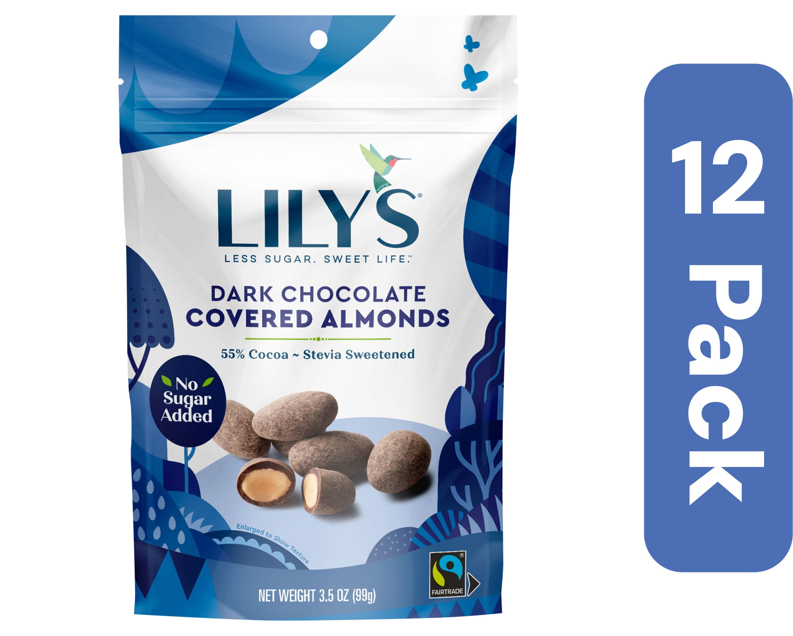 Lily's Sweets Almonds Dark Chocolate 3.5 oz (Pack Of 12)