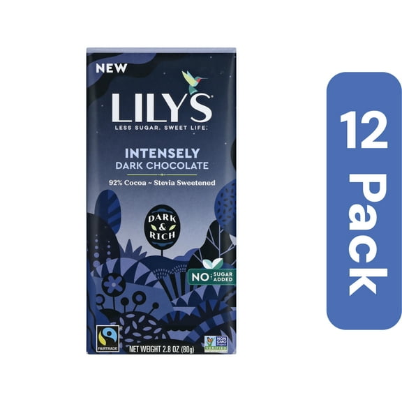 Lily's Sweets Bar Dark Chocolate 2.8 oz (Pack Of 12)