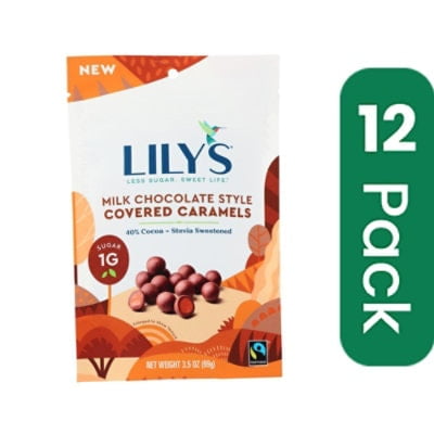 Lily's Sweets Caramels Milk Chocolate 3.5 oz (Pack Of 12) - Walmart.com