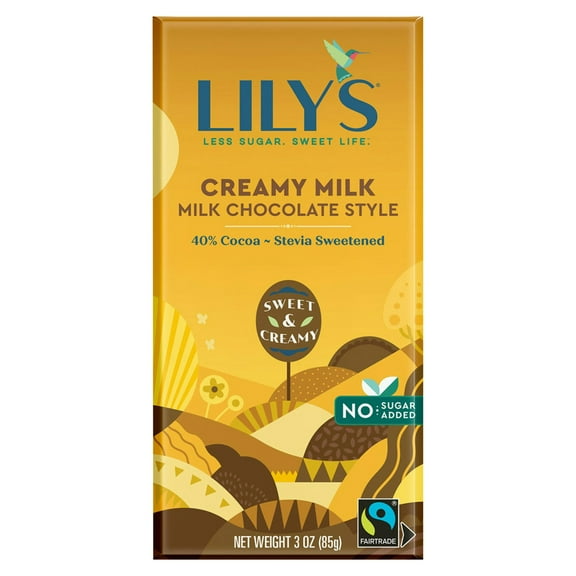 Lily's Sweets Milk Chocolate Bar Creamy 3 oz (Pack Of 12)