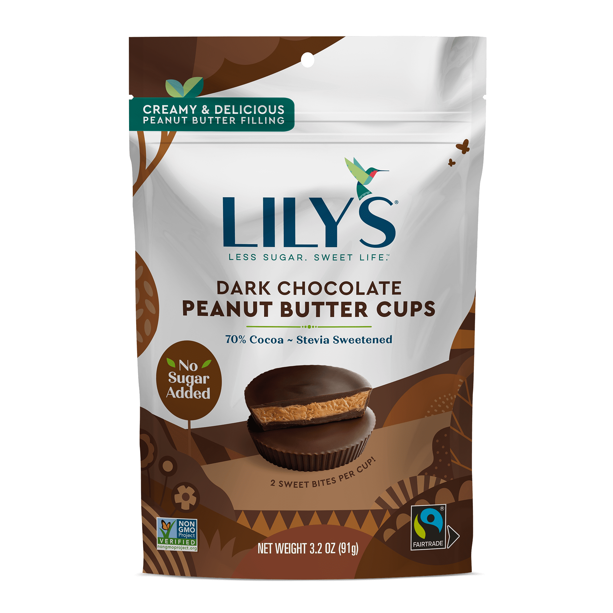 Lily's Dark Chocolate Peanut Butter Cups - 3.2 oz
