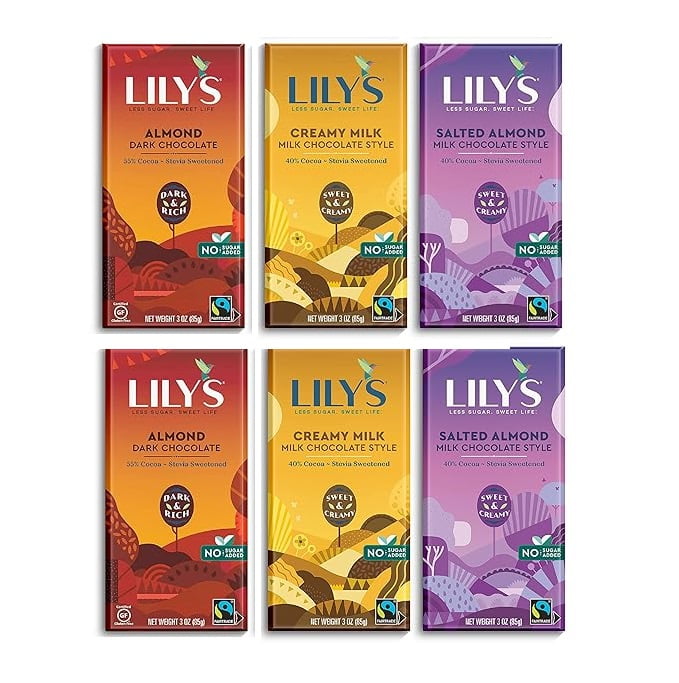 Lily's Sweets - Variety Pack 3 Flavors- ( Pack of 6 ) - Walmart.com