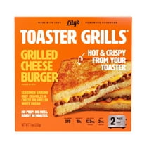 Lily's Toaster Grills - Grilled Cheeseburger Sandwich - Frozen Meal, 2 Pack