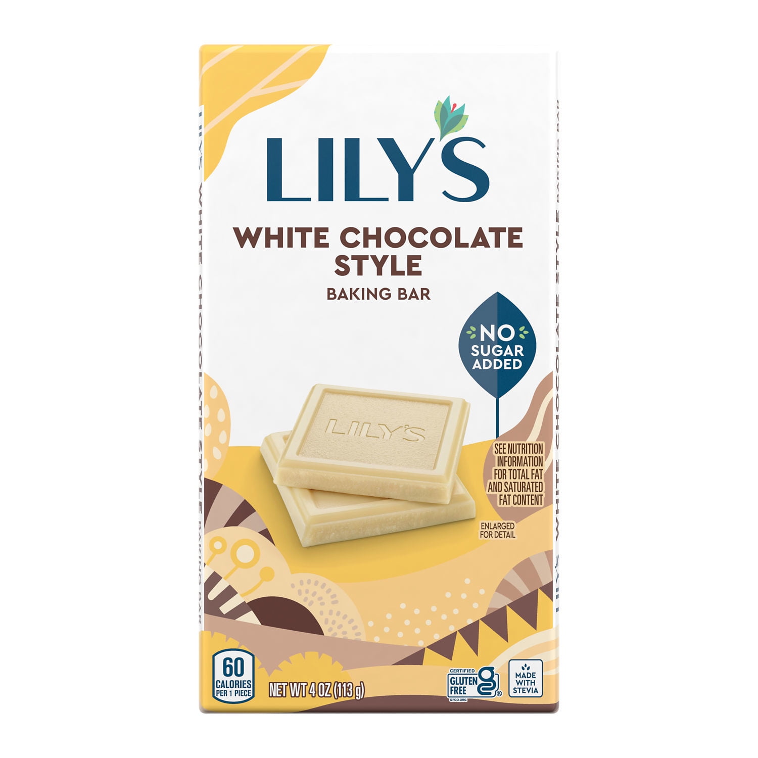 Lily's White Chocolate Style No Added Sugar Baking Bar, 4 oz