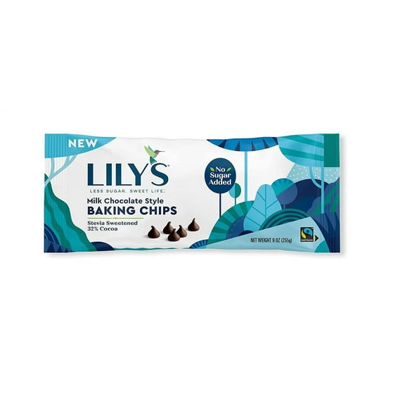 Lily's milk chocolate style baking chips - 9 Ounces - Pack Of 2.