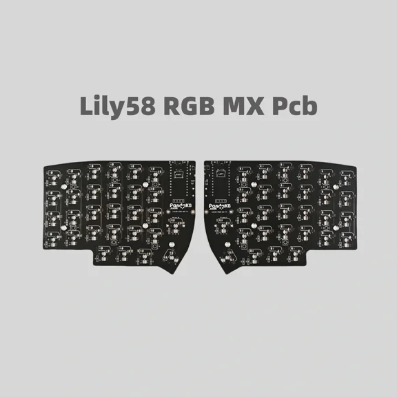 Lily58 RGB MX Split Keyboard PCB Kit - for Custom Mechanical Keyboards | Options: PCB Only, Kit1 Base, Kit2 Wired, Kit3 Wireless